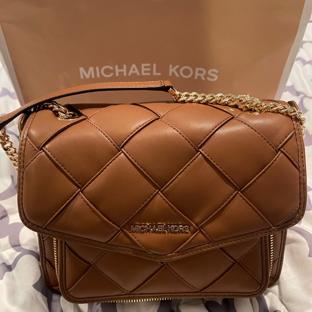 NWT Michael Kors Regina brown bag